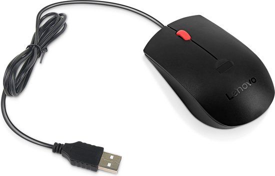 Lenovo 4Y51M03357 USB Muis - Zwart - Optisch - 1600 DPI - Ambidextrous