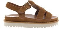 Paul Green Dames Sandalen 6176-029 Cognac Plateau Suède Maat 40