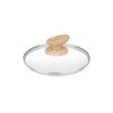 ZWARTE KASANOVA Deksel 18 cm zwart steen glas