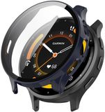 Merkloos / Sans marque Garmin Venu 3S Hoesje - Bumper met Tempered Glass - Blauw