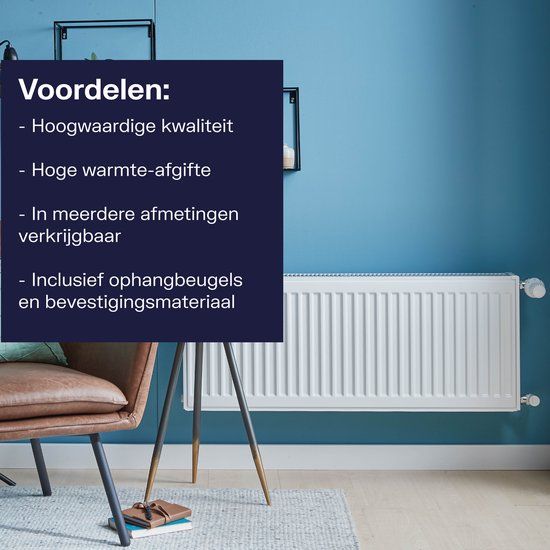 Plieger Compact Paneelradiator Type 22 - Wit - 60x100cm - 1754W