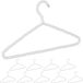 Merkloos Relaxdays Parel Kleerhangers - Set van 10 - Wit - Kunststof - 40 cm