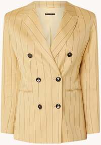 Sisley Sisley Double-breasted blazer in lyocellblend met streepprint