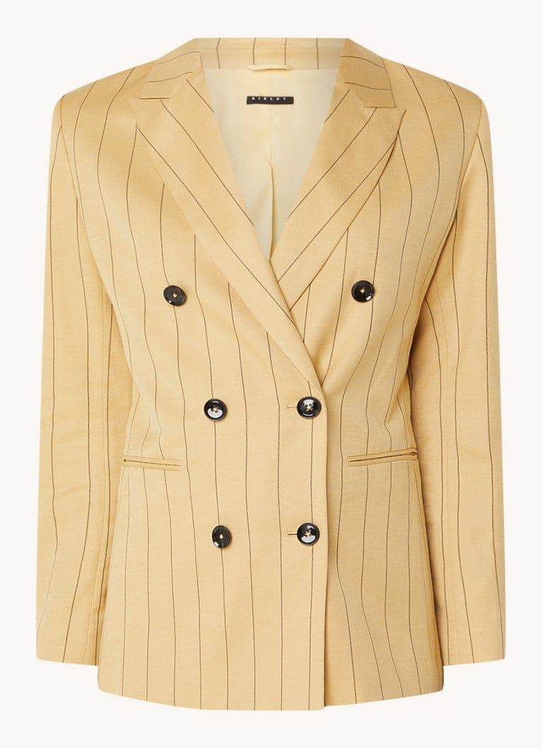 Sisley Double-breasted blazer with striped print