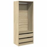 vidaXL Kledingkast Sonoma eiken 80x50x200 cm bewerkt hout