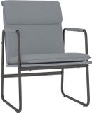 vidaXL Loungestoel 55x64x80 cm stof lichtgrijs