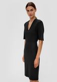 s.Oliver - Sheath jurk van viscosemix - Zwart - Maat 48