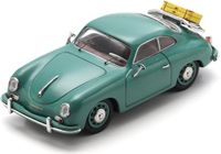 Schuco Porsche 356 coupe + bagage, mint groen
