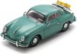 Schuco Porsche 356 coupe + bagage, mint groen