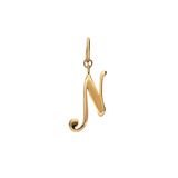 Lucardi Dames Stainless steel goldplated letterhanger - Hanger - Staal - Goudkleurig
