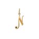 Lucardi Dames Stainless steel goldplated letterhanger - Hanger - Staal - Goudkleurig