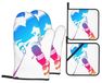 Set de 4 gants de cuisine et maniques résistants à la chaleur pour la cuisine