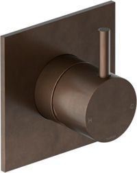 Hotbath Cobber - Inbouw Douchemengkraan - Verouderd Messing - Vierkant - 1-hendel