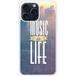Apple Bedrukt siliconen hoesje compatibel met iPhone 15 Pro Max Music is life