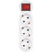 Simon Adapter met schakelaar, 3 stopcontacten, 16 A, 250 V, 3680 W, compact meervoudig stopcontact met aan/uit-besturing voor meer veiligheid en energiebesparing, wit