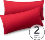 Blumtal - Set Van 2 Kussenslopen - Superzachte Premium Jersey Kussenhoes - 100% Katoen - 40 x 80 cm - Rood