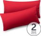Blumtal - Set De 2 Taies d'oreiller - Housse de coussin en jersey premium super douce - 100% Coton - 40 x 80 cm - Rouge