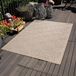 Ayyildiz Tapis d'extérieur et de terrasse Beige 80x150 cm Tapis à carreaux géométriques pour balcons, cuisines, terrasses, intérieur et extérieur