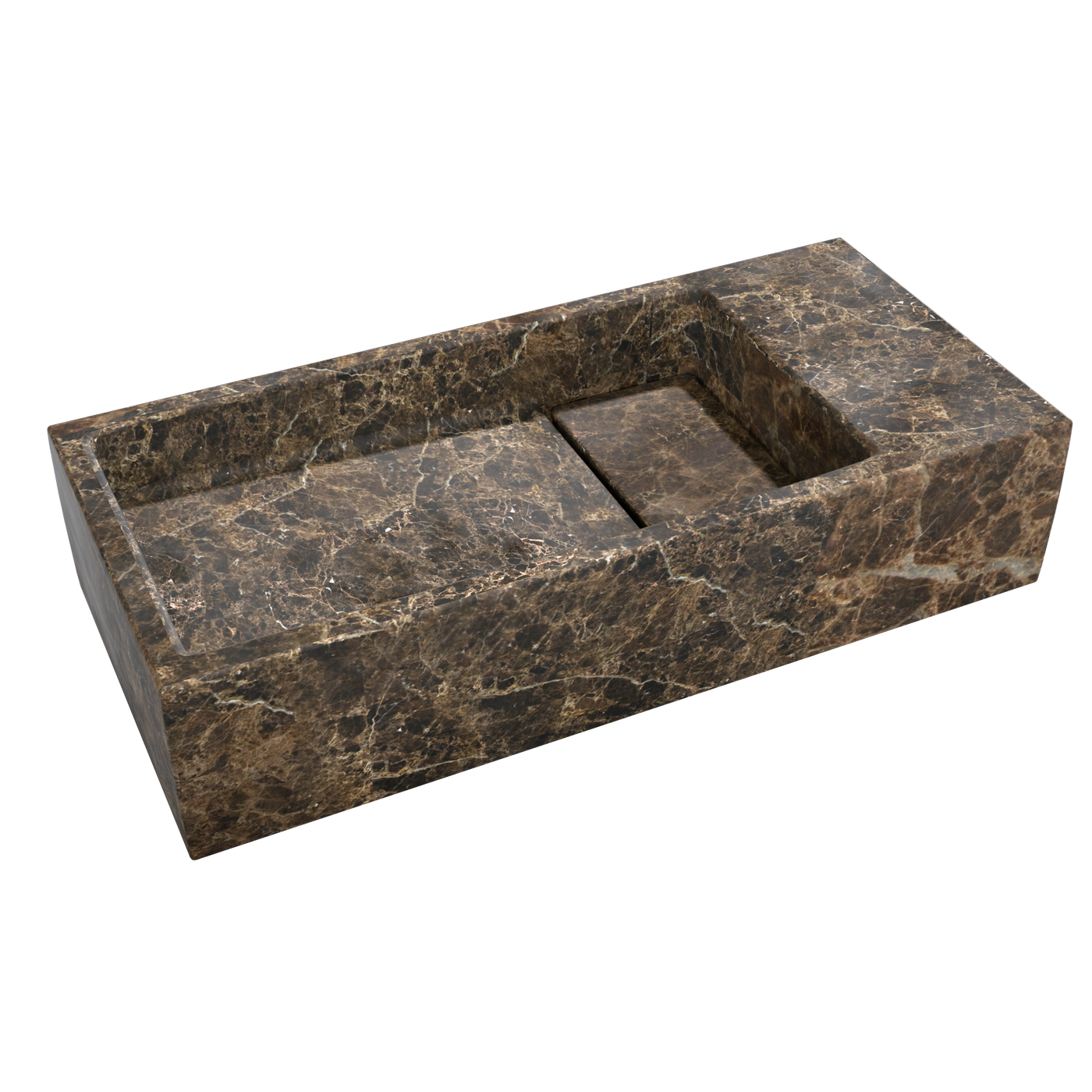 Balmani Mood handenwasser Dark Emperador marmer 45x20cm