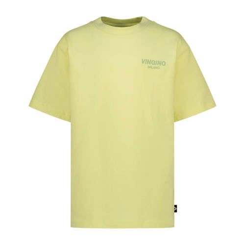 Vingino T-shirt geel Jongens Katoen Ronde hals Logo - maat 176