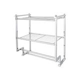 Organiseer It All Chrome 2 etages wandmontage badkamer rek met handdoek bars