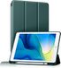 BXGH iPad-hoes voor 9/8/7e generatie 10,2-inch iPad met potloodhouder, hoes voor 2021/2020/2019 met zachte siliconen achterkant, bescherming met automatisch wakker worden/slapen - Donkergroen