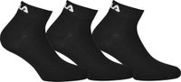 Fila Ankle Socks 3-Pack Unisex Zwart Katoen Maat 43-46