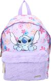 Lilo & Stitch Sac à dos en peluche - Violet - Fleurs - Fausse fourrure