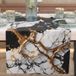 PETTI Artigiani Italiani - Tafelloper, modern, elegant, marmereffect, zwart, 100% Made in Italy
