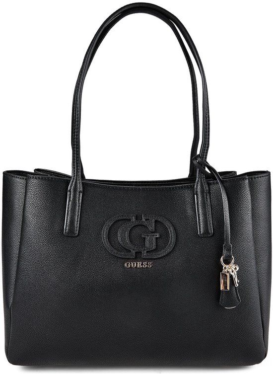 GUESS Isola Multi Compartment Tote schoudertas met laptopvak - Zwart