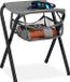 Relaxdays campingkruk met tasje - grijs - 40x35x30 cm - 100 kg draagvermogen