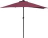 vidaXL Stokparasol 294 x 150 x 224 cm Polyester en Staal Bordeauxrood