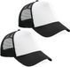 Beechfield Baseballcap - 2x - Zwart/Wit - Trucker Cap - Volwassenen - Verstelbaar