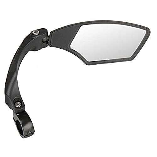M-Wave Spy Space Verstelbare fietsspiegel, achteruitkijkspiegel voor trekking, stadsfiets, e-bike, niet-verblindend glas voor 22,2 mm stuur, zwart, rechts