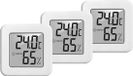 WiseGoods Hygromètre de luxe intérieur - Thermomètre et humidimètre - Blanc (3 pièces)