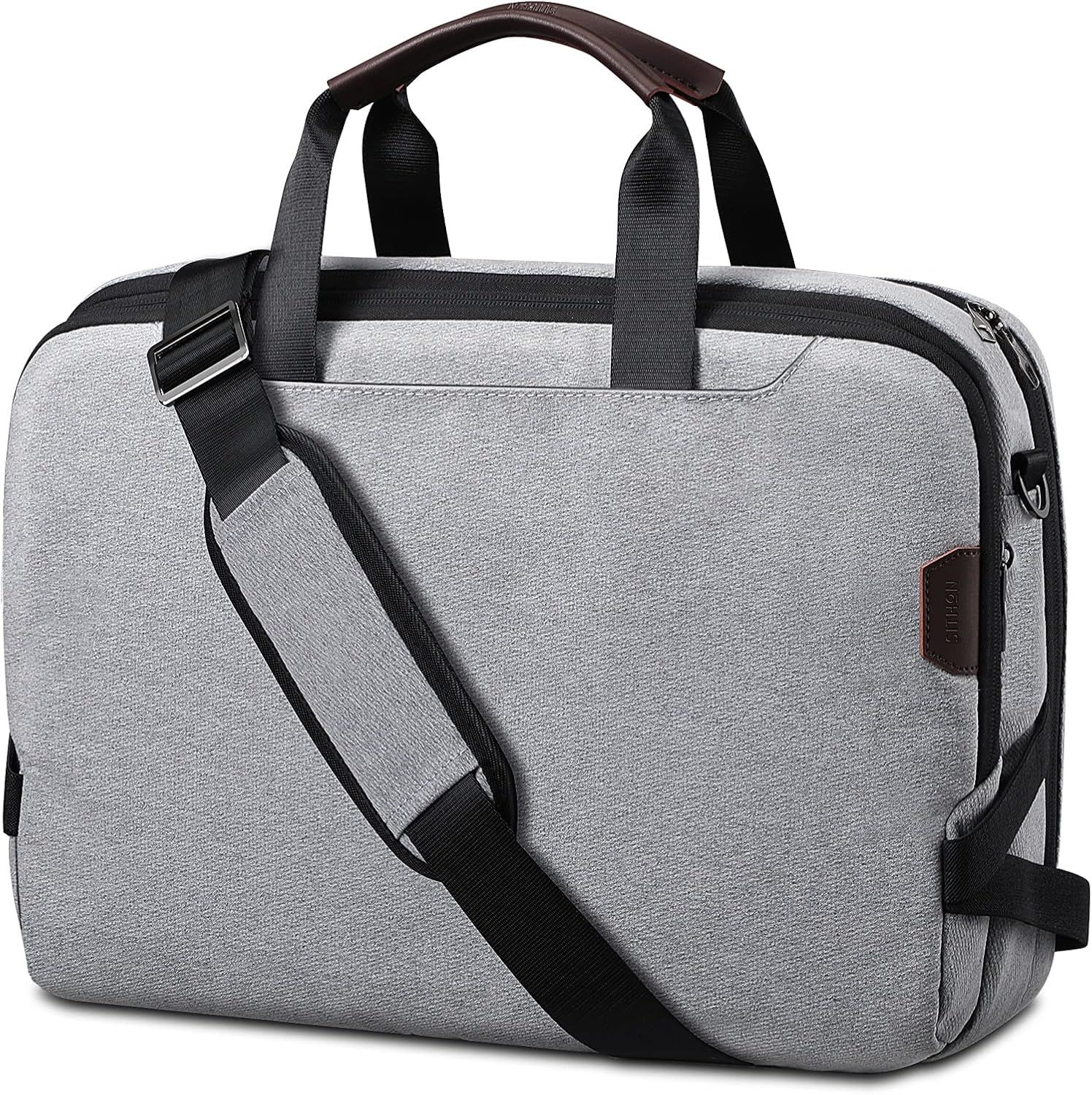 NONE Icecat 15,6 inch laptoptas voor arm waterdichte grijze zakelijke aktetas organizer tas documenten werk reizen