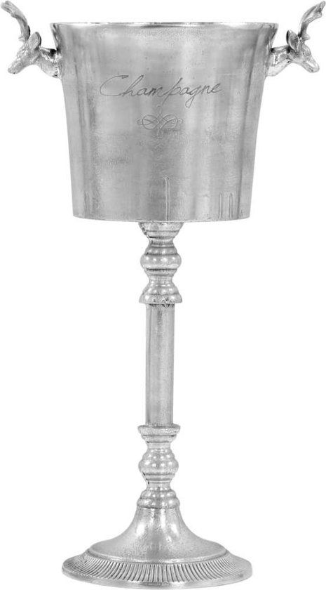 vidaXL Champagnekoeler 39x29x71 cm Massief Aluminium Zilverkleurig