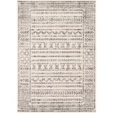 Surya PSS2313-53RD tapis Intérieur Carré Polypropylène (PP) Charbon de bois, Noir, Gris, Blanc, Gris clair