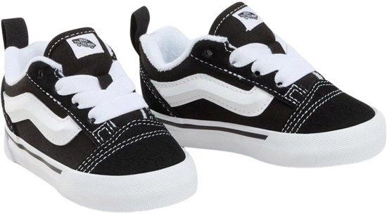 Vans Knu Skool Elastic Lace Sneakers Junior - Zwart/Wit - Maat 23.5