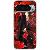 Google Pixel 9 Pro Hoesje Demon Slayer Kimetsu no Yaiba Itachi Uchiha rood voorkant Maniacase