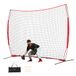 VEVOR Barricade Backstop Net, 3,7 x 2,7 m Ball Sports Barrier Netten, draagbaar oefenapparatuur met draagtas, beschermscherm voor honkbal softbal lacrosse voetbal hockeytraining, voor achtertuin