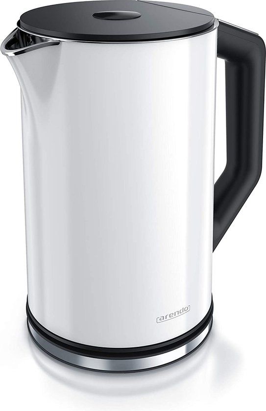 Arendo ELEGANT - 1.5L Stainless Steel Electric Kettle with Temperature Control - White
