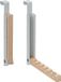 Relaxdays deurhaak set van 2 - inklapbaar - voor 6 kleerhangers - deurdiktes tot 2 cm - grijs