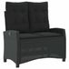 vidaXL - Banc de jardin - réglable - avec - coussins - poly - rotin - noir
