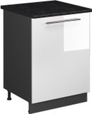 Vicco Wastafelkast Fame-Line, Wit Hoogglans/Antraciet, 60 cm