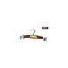 CONFORTIME Set van 2 houten kleerhangers met klemmen, 34 x 14 cm