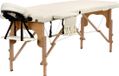 Viking Choice AP Onderdelen B.V. Houten massagetafel - 2 verstelbare segmenten - crème ECO-leer - 216 cm lang