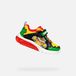 GEOX CIBERDRON TIENERS Sneakers - GROEN/ROOD - Maat 31