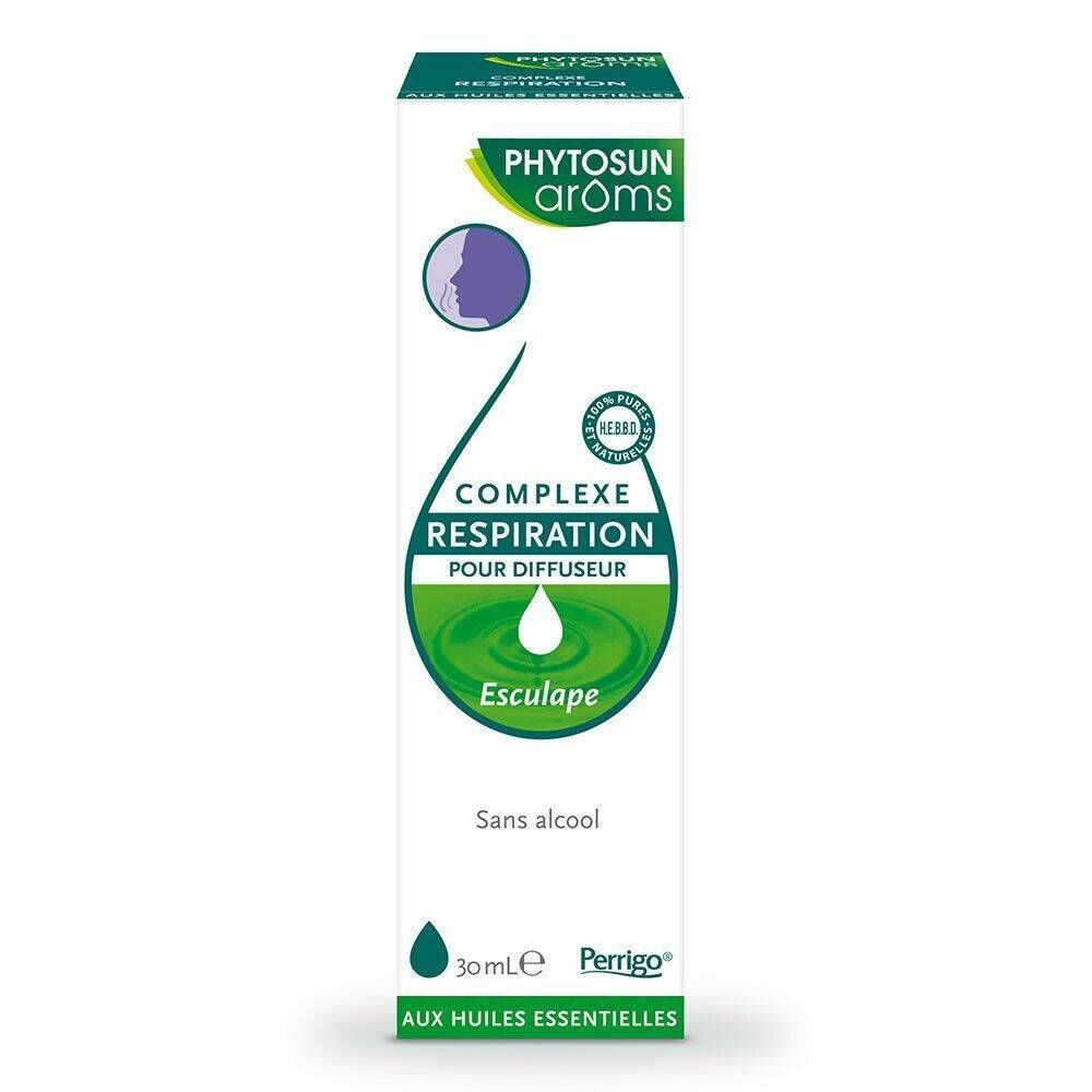 Omega Pharma France Phytosun Arôms Esculape Respiration Complexe, Lotion Physiotonique, Assainissant D'atmosph 30 ml