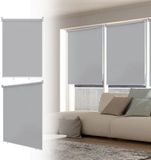 2 Stuks Rolgordijn Thermo - Verduisterend - Grijs 100 x 240 cm